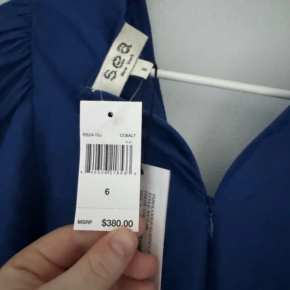 Sea New York Deep Blue V-Neck Blouse - Picture 4 of 6